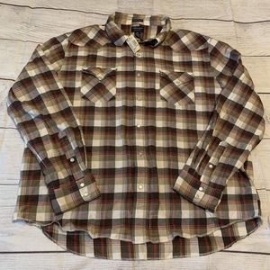 American Eagle Vintage Slim Fit Pearl Snap Mens XXL Button Up Long Sleeve Shirt